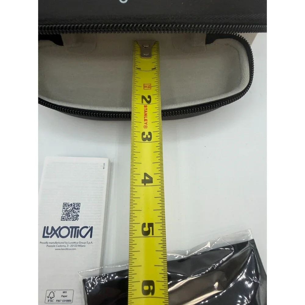 Vogue Eyeglass Sunglasses Case Black Zip Hard Shell w/ Box Cloth & Booklet